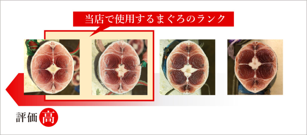 マグロの目利きマグロのランク