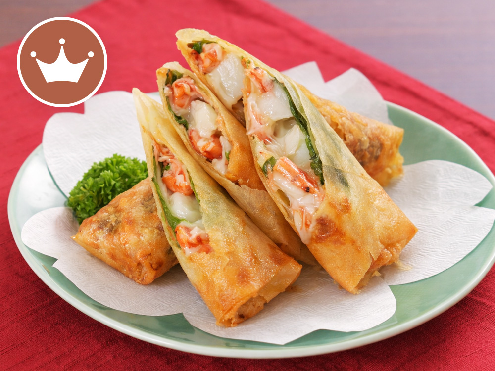 南まぐろと本まぐろ静岡本店1周年記念イベント開催＜桜エビモッチーズ春巻き＞